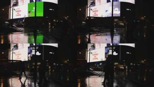 高清实拍雨夜之城高清在线视频素材下载
