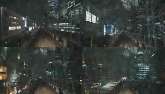 东京 轻轨 城市 轨道 交通 穿梭 黑天 暗高清在线视频素材下载