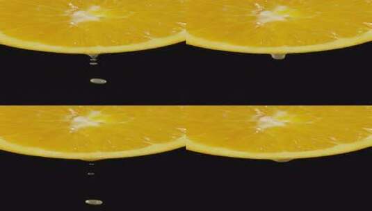 2K竖屏新鲜的橙子滴汁液高清在线视频素材下载