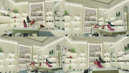 高跟鞋 商贸 商场 哈森 专卖店 女鞋 5k高清在线视频素材下载