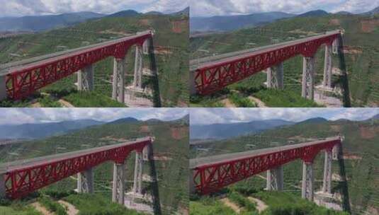【4K】元江特大桥航拍高清在线视频素材下载