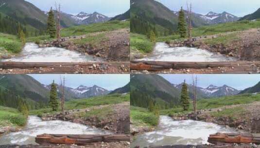 山谷中的 河流高清在线视频素材下载