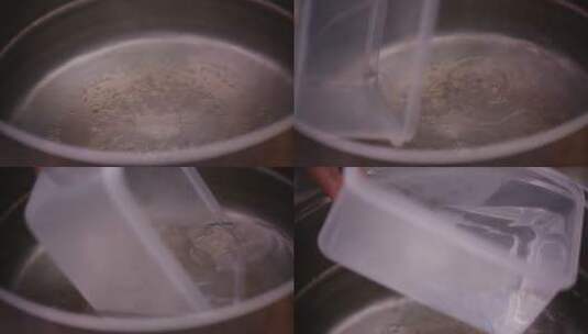 刷碗洗碗清洗饭盒高清在线视频素材下载