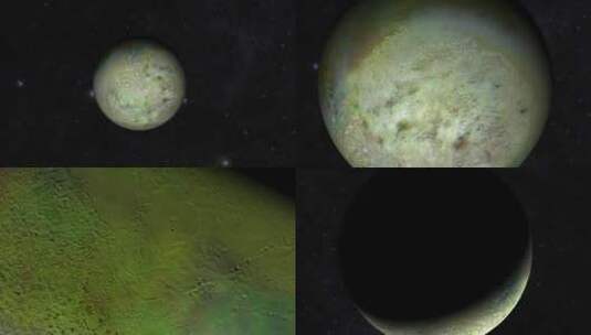 海王星及其卫星海卫一飞越的图像高清在线视频素材下载