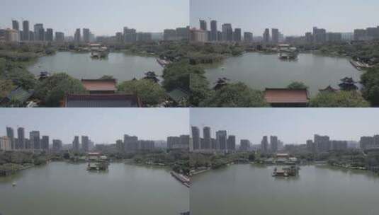 珠海市圆明新园4K航拍高清在线视频素材下载