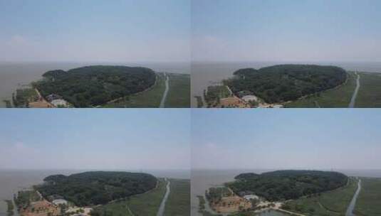 湖南岳阳洞庭湖君山岛航拍高清在线视频素材下载