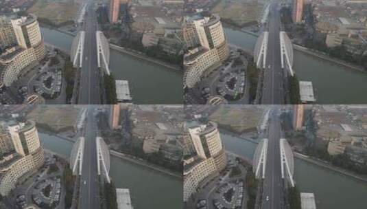 江苏昆山城市全景4K航拍LOG原素材高清在线视频素材下载