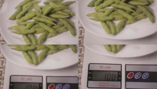 厨房秤精准计量营养搭配高清在线视频素材下载