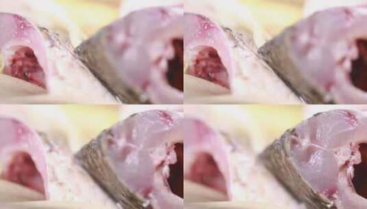 腌制鱼肉去腥加调料入味高清在线视频素材下载