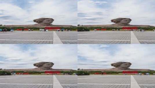 湖南长沙橘子洲景区雕像延时摄影高清在线视频素材下载