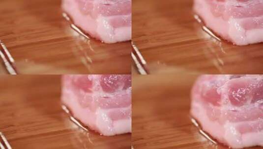 清洗过的猪肉高清在线视频素材下载