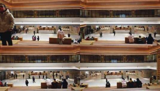 湖南衡阳图书馆内部延时摄影高清在线视频素材下载