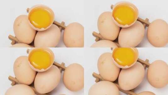 新鲜土鸡蛋4k视频滑轨平移高清在线视频素材下载