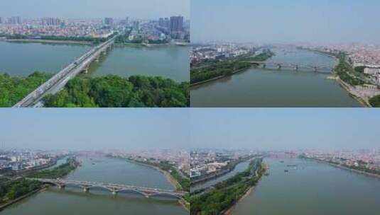 东莞石碣大桥航拍合集高清在线视频素材下载