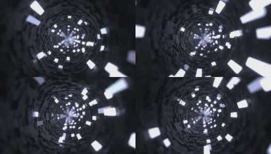 穿越发光高科技背景科幻隧道创意动态视频高清在线视频素材下载