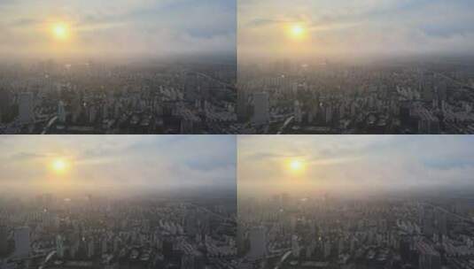 4k高清上海平流雾清晨高清在线视频素材下载