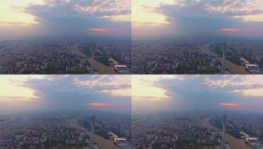 航拍广州城市风景高清在线视频素材下载