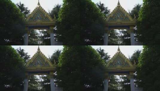 洛阳白马寺国际佛殿泰国寺庙古建筑光影高清在线视频素材下载