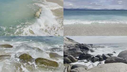 沙滩海浪潮水合集高清在线视频素材下载