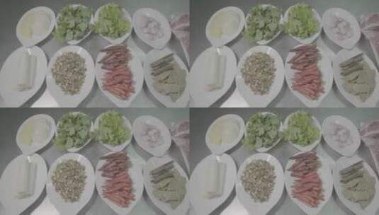 制作酱牛肉的调味品组合LOG高清在线视频素材下载