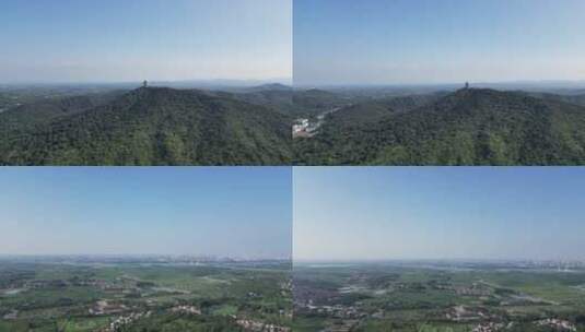 湖北襄阳古隆中5A景区航拍高清在线视频素材下载