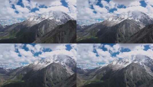 四川甘孜雅拉雪山航拍高清在线视频素材下载