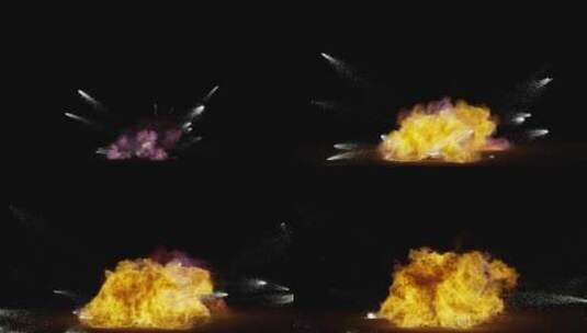 4k爆炸生成的多种火焰效果背景视频素材54高清在线视频素材下载