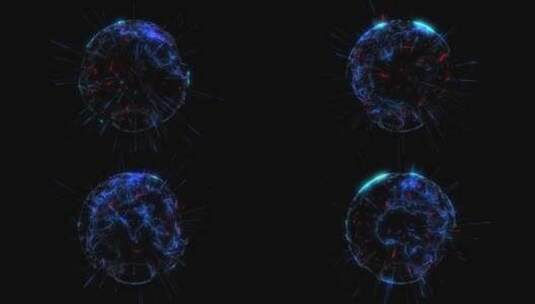 科技感地球粒子特效高清在线视频素材下载