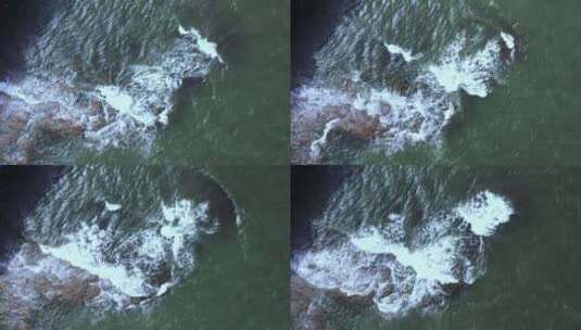 海浪   波浪 海洋 海浪拍打礁石高清在线视频素材下载