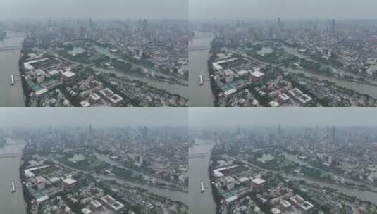 广州二沙岛城市风光高清在线视频素材下载