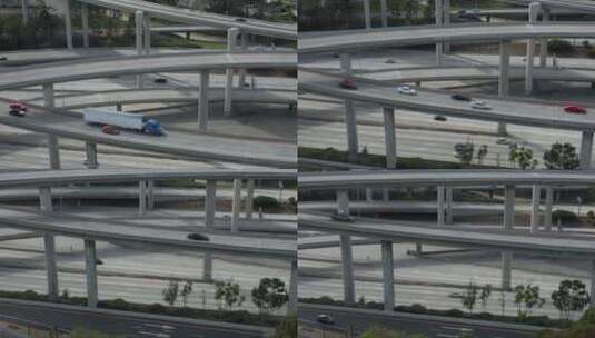 高架桥上行驶的汽车高清在线视频素材下载
