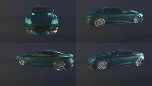 Martin 跑车模型渲染视频高清在线视频素材下载