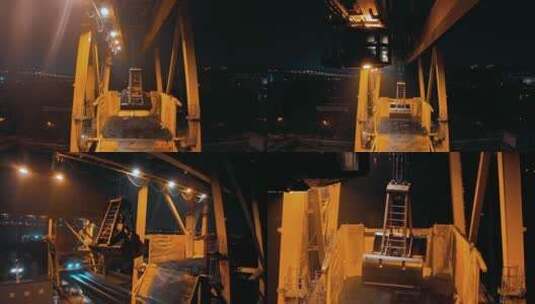 上海闵行火电厂龙门吊御煤高清在线视频素材下载