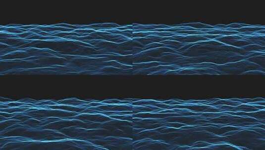 【透明通道】粒子海洋波浪线条高清在线视频素材下载