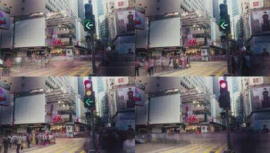 街口延时镜头高清在线视频素材下载