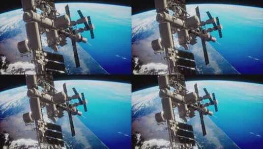 国际空间站动画高清在线视频素材下载
