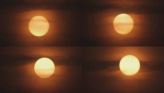 超大太阳日出长焦特写实拍空镜高清在线视频素材下载