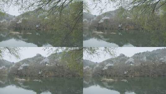 北京黄花城水长城春季风光高清在线视频素材下载