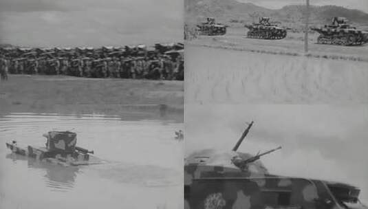 抗战时期装甲车、坦克高清在线视频素材下载