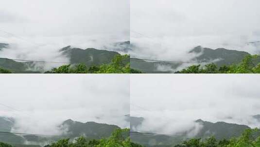 南岳衡山山脉云海延时摄影高清在线视频素材下载