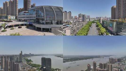 芜湖滨江公园航拍高清在线视频素材下载