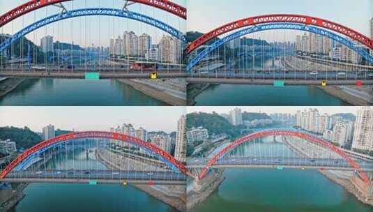 【正版素材】梧州鸳鸯江大桥高清在线视频素材下载