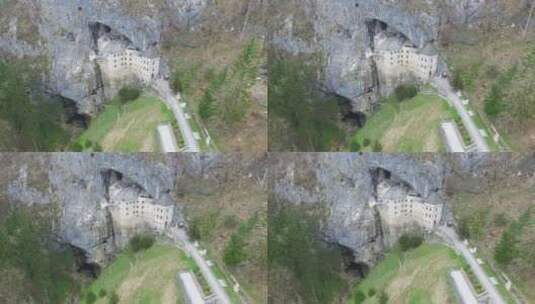 无人机航拍神秘城堡高清在线视频素材下载