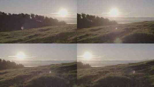 夏季日出或日落时的潘宁山户外自然风光高清在线视频素材下载