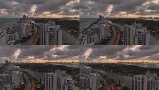 迈阿密日落高清在线视频素材下载