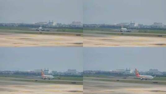 福建厦门高崎国际机场海南航空航班进场高清在线视频素材下载