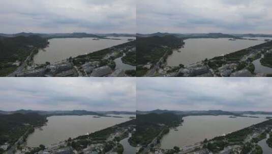 江苏徐州云龙湖云龙山5A景区航拍高清在线视频素材下载