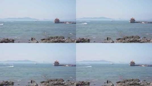青岛栈桥风光高清在线视频素材下载