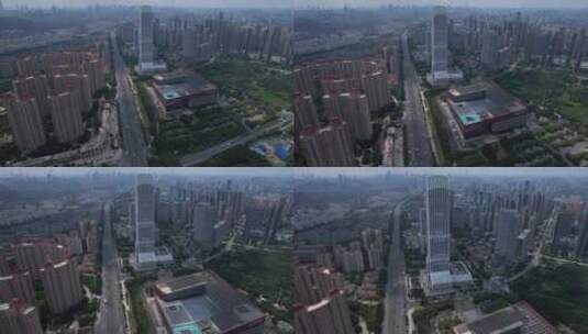 武汉市民之家长江传媒大厦片区航拍高清在线视频素材下载