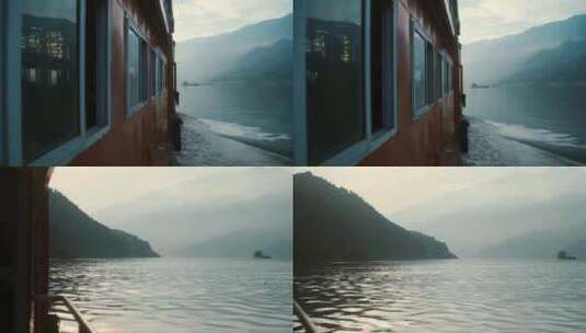 长江三峡客船巫峡瞿塘峡秀丽风景高清在线视频素材下载